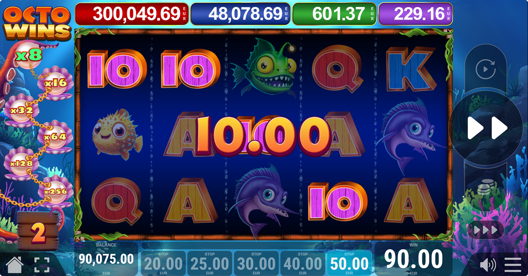 Wide Octowins Free Spins interface adapted from the official game materials